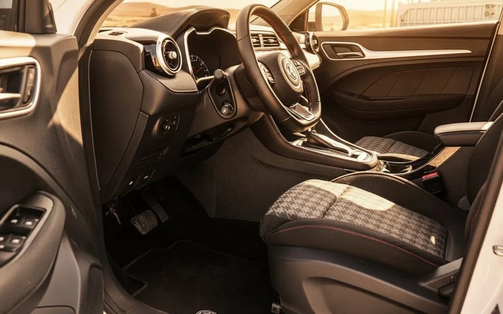 Mg Zs 2022 interior view showing trim – rental in Dubai