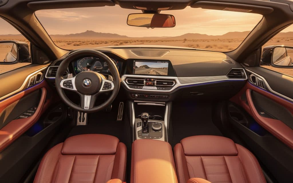 Bmw 420 2023 interior view showing trim