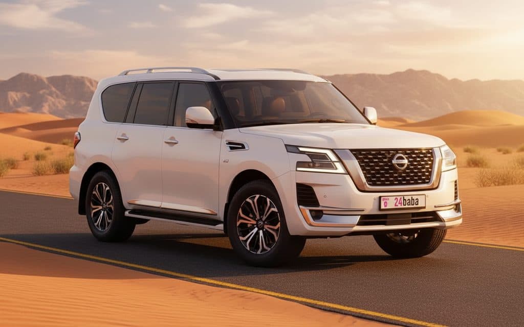 Nissan Patrol 2022 White cover image – rental in Dubai