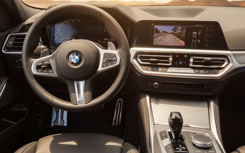 Bmw 420 2023 interior view showing trim