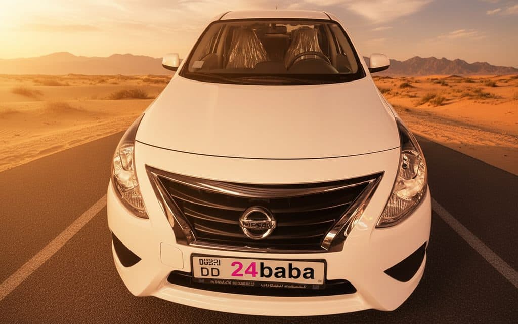 Nissan Sunny 2025 White cover image – rental in Dubai