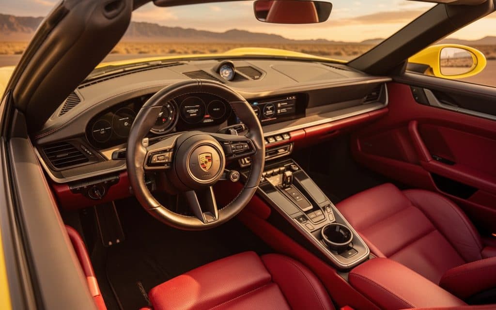 Porsche 911 2022 interior view showing trim