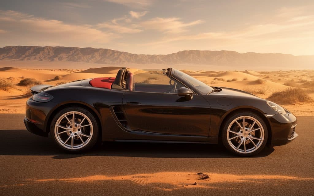 Porsche Boxster 2024 Black side profile
