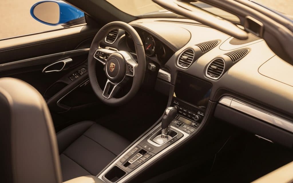 Porsche Boxster 2024 interior view showing trim