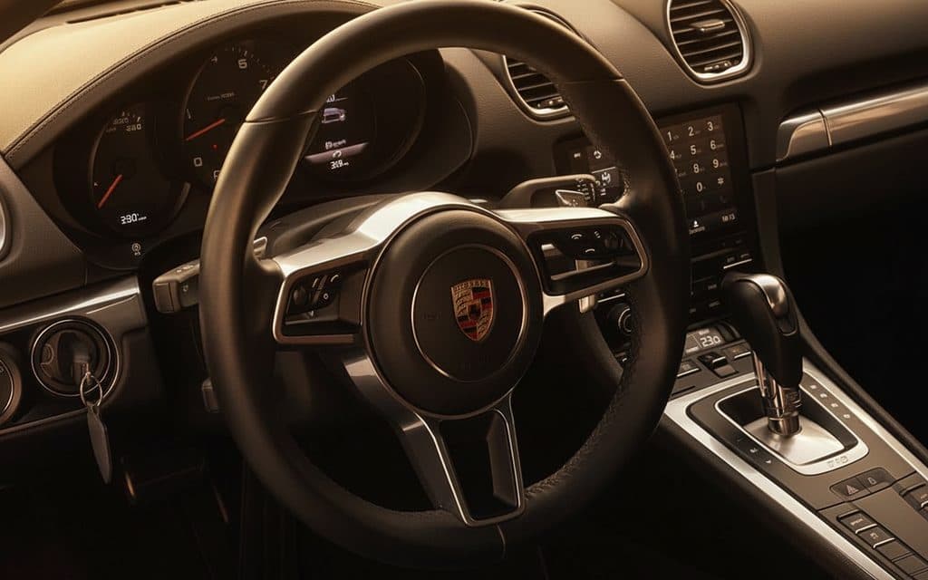 Porsche Cayman 2021 interior view showing trim