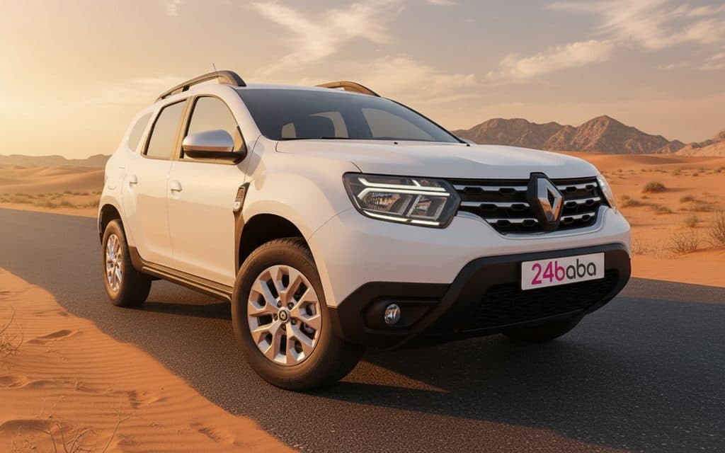 Renault Duster 2020 White - affordable rental in dubai
