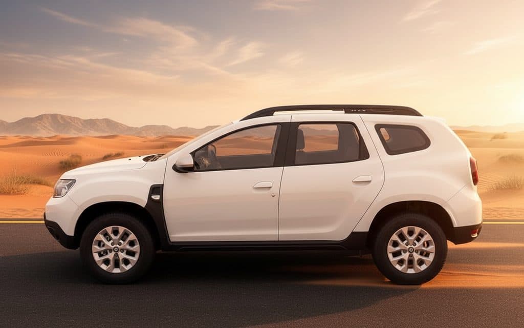 Renault Duster 2020 White side profile