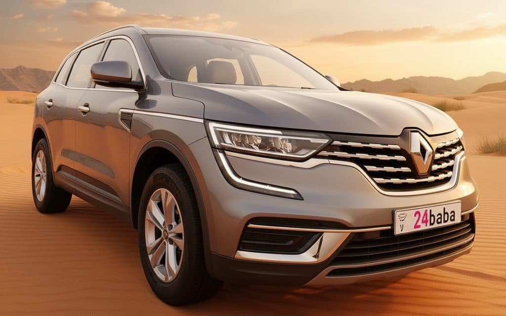 Renault Koleos 2023 Grey front view with headlights