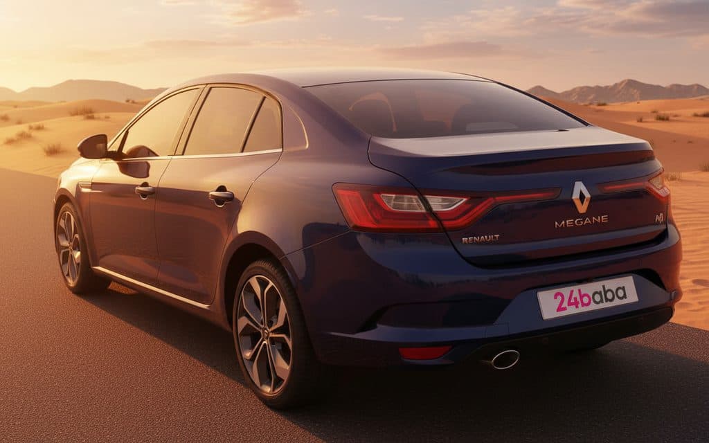 Renault Megane 2020 Blue rear view showing taillights