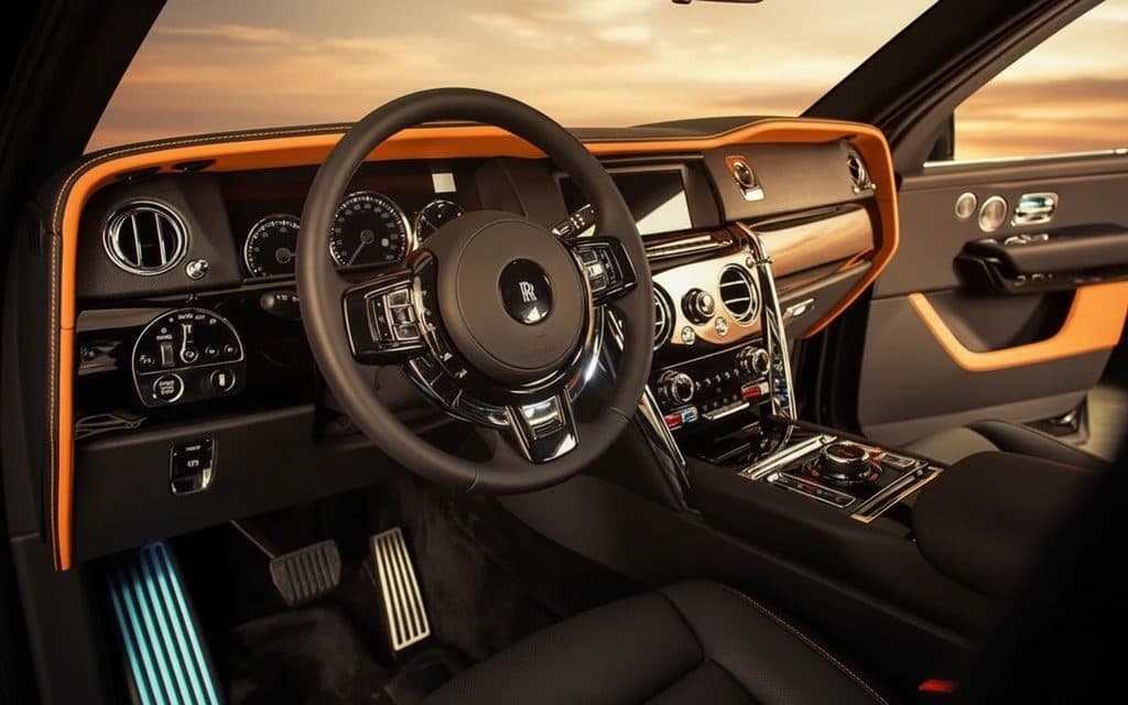 Rolls-Royce Cullinan 2020 interior view showing trim