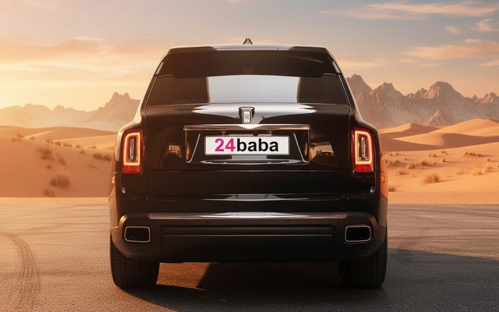 RollsRoyce Cullinan 2023 Black rear view showing taillights