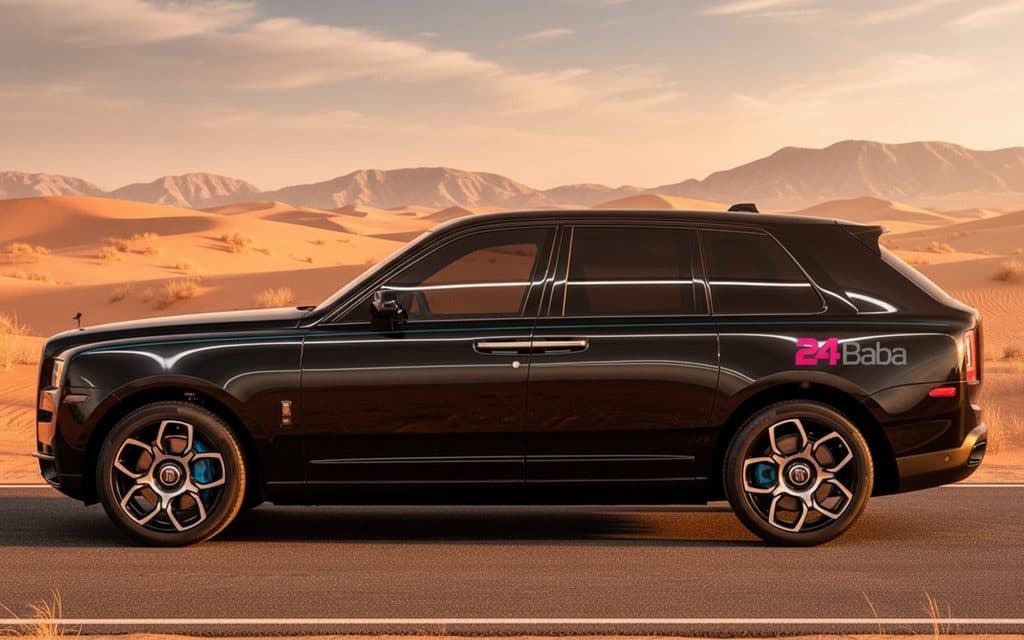 RollsRoyce Cullinan 2024 Black side profile