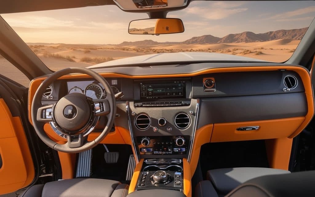 RollsRoyce Cullinan 2025 interior view showing trim