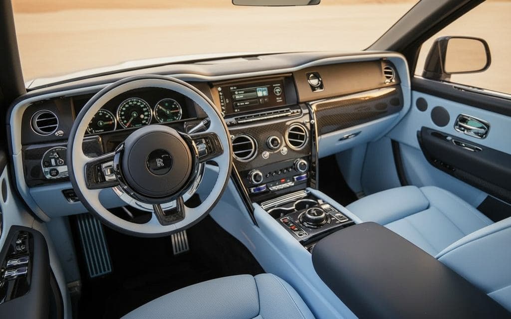 Rolls-Royce Cullinan 2024 interior view showing trim