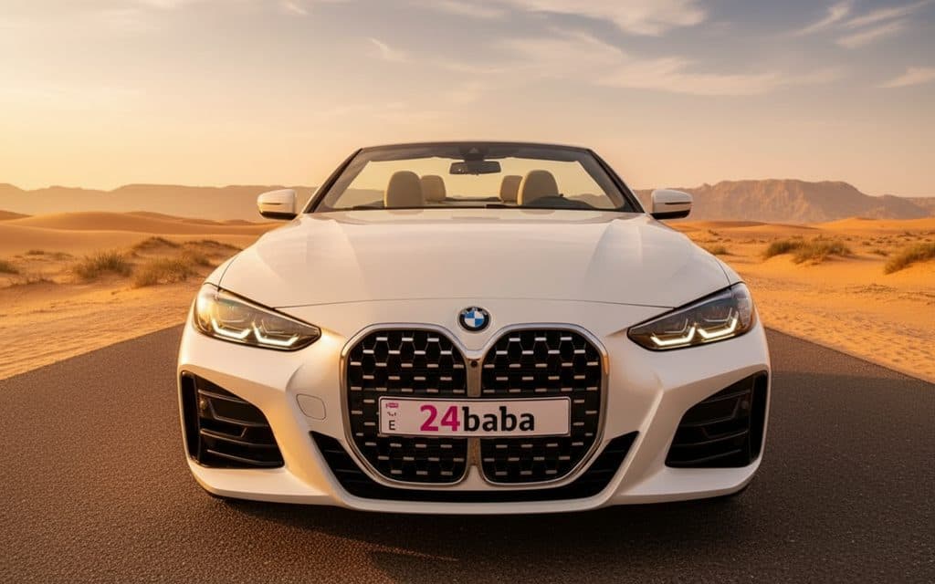 Bmw 430 2023 White front view with headlights