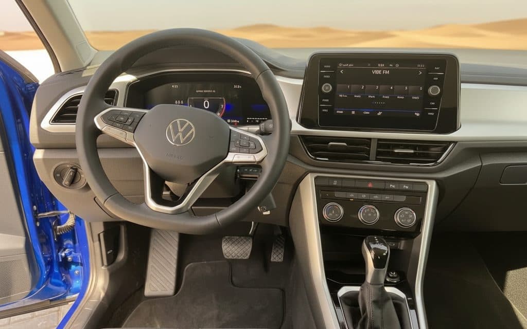 Volkswagen T Roc 2023 interior view showing trim – rental in Dubai
