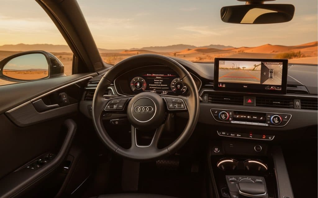 Audi A4 2022 interior view showing trim