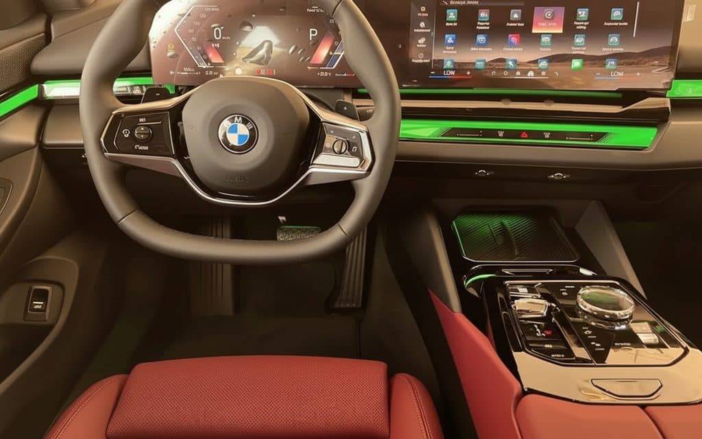 Bmw 520 2024 interior view showing trim