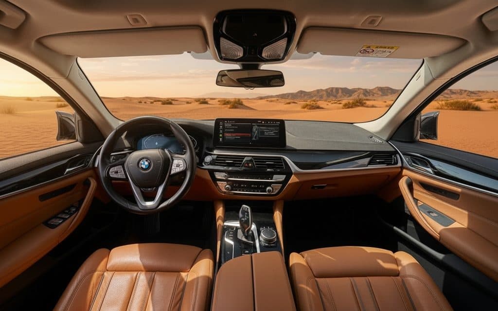 Bmw 520 2022 interior view showing trim