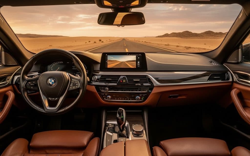 Bmw 530 2020 interior view showing trim