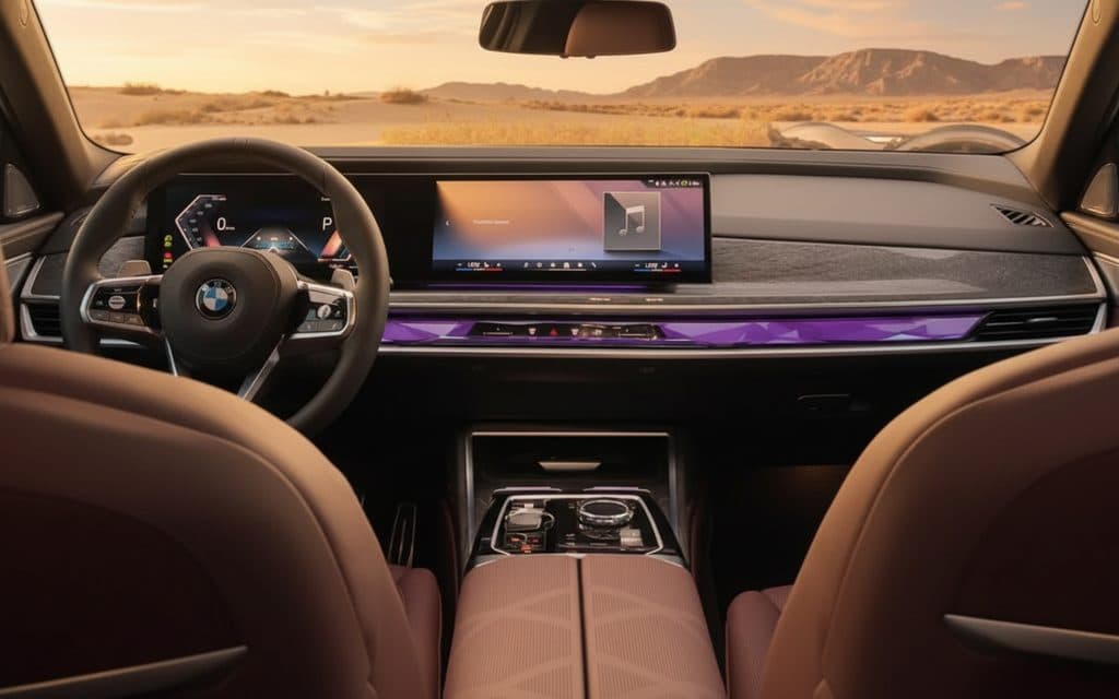 Bmw 730 2024 interior view showing trim