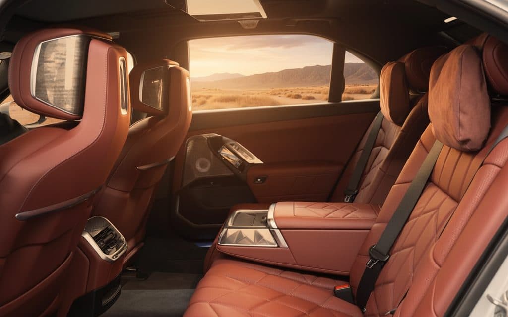 Bmw 740 2024 interior view showing trim