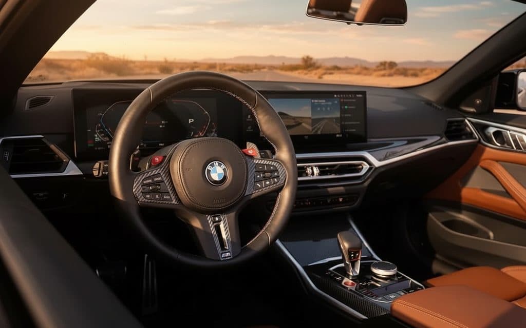 Bmw M4 2024 interior view showing trim