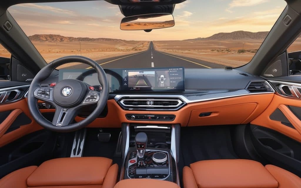 Bmw M4 2024 interior view showing trim