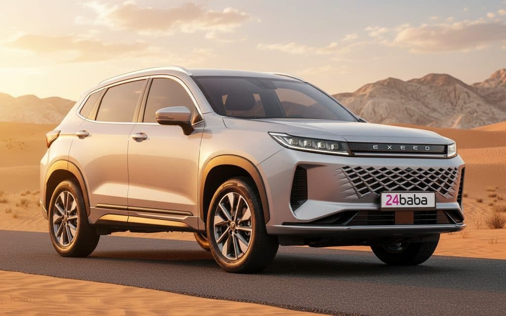 Exeed Lx 2025 alloy wheel close up – rental in Dubai