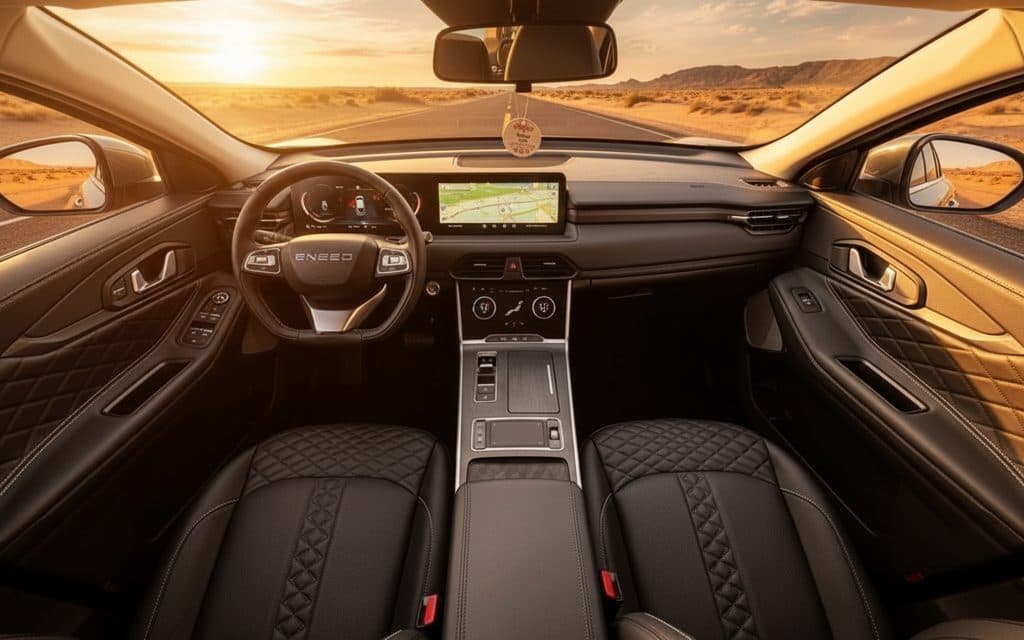 Exeed Tx 2024 interior view showing trim – rental in Dubai