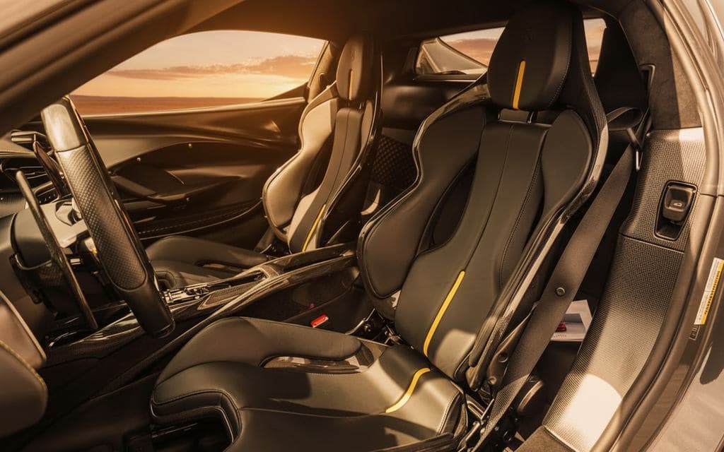 Ferrari 296 2024 interior view showing trim – rental in Dubai