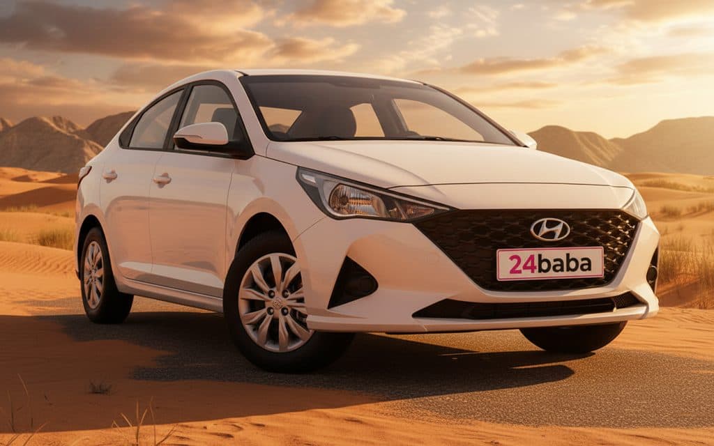 Hyundai Accent 2023 White cover image – rental in Dubai