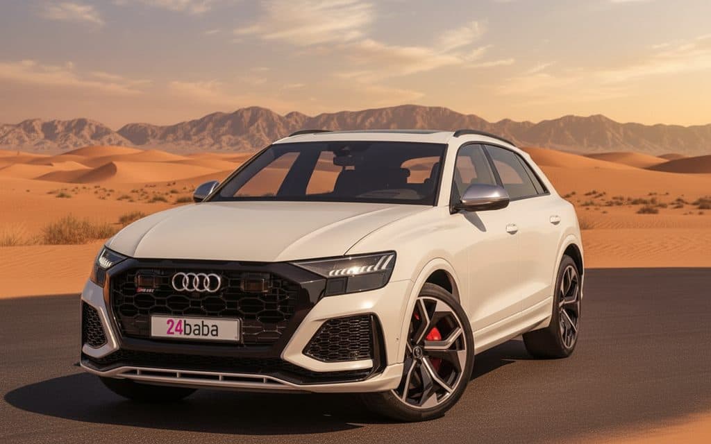 Audi RsQ8 2021 White cover image – rental in Dubai