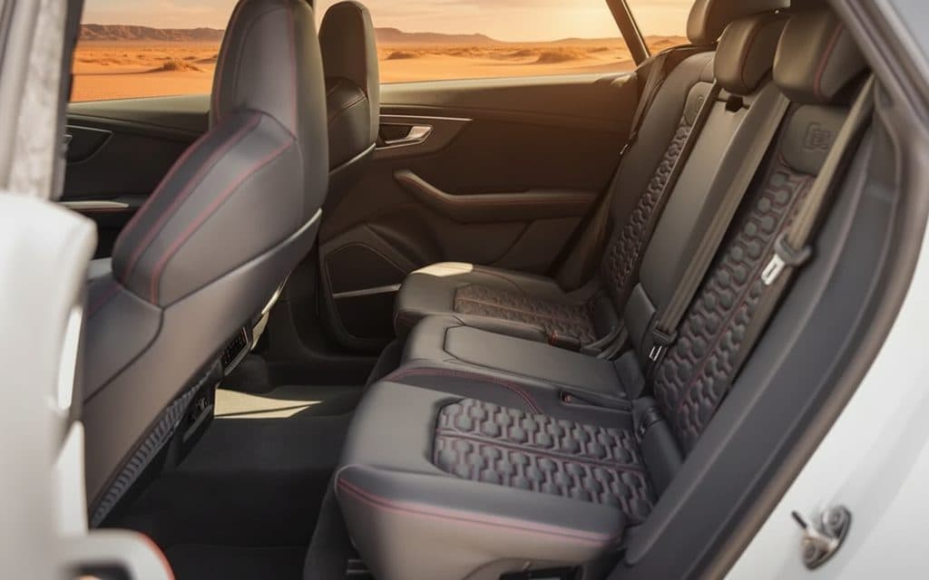 Audi RsQ8 2021 leather seats and cabin – rental in Dubai