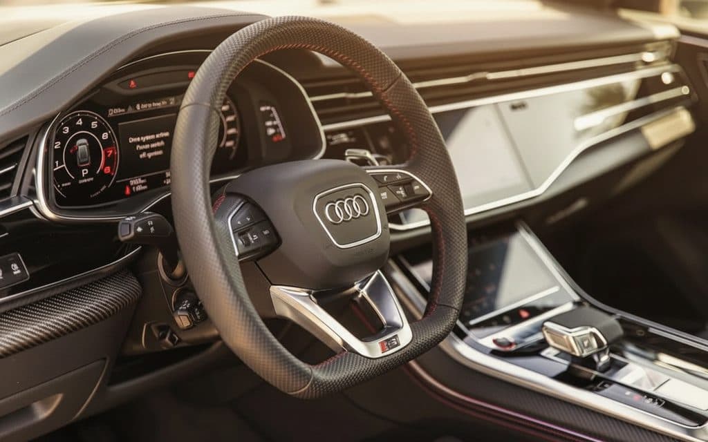 Audi RsQ8 2021 interior view showing trim – rental in Dubai