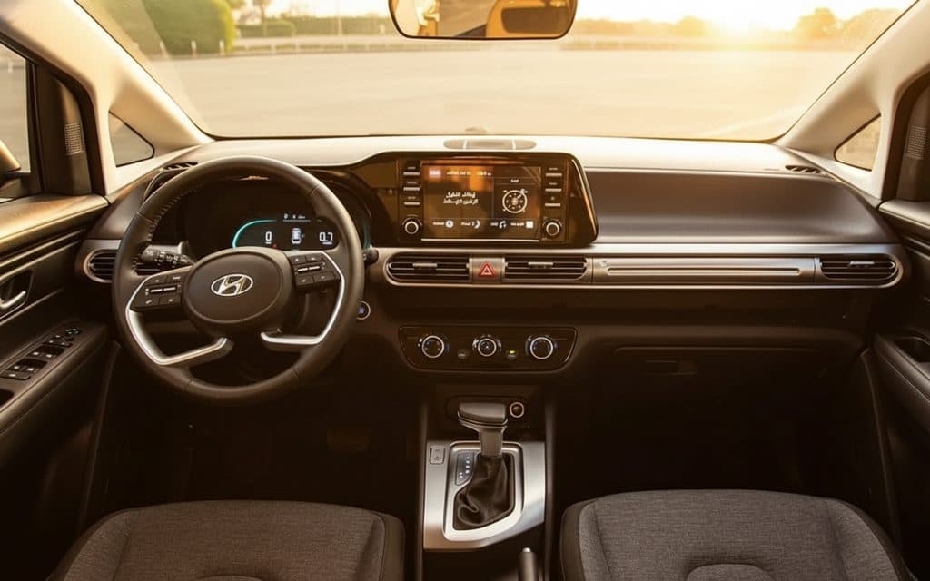 Hyundai Stargazer 2025 interior view showing trim – rental in Dubai