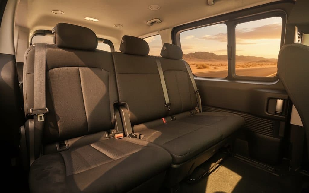 Hyundai Staria 2023 leather seats and cabin – rental in Dubai