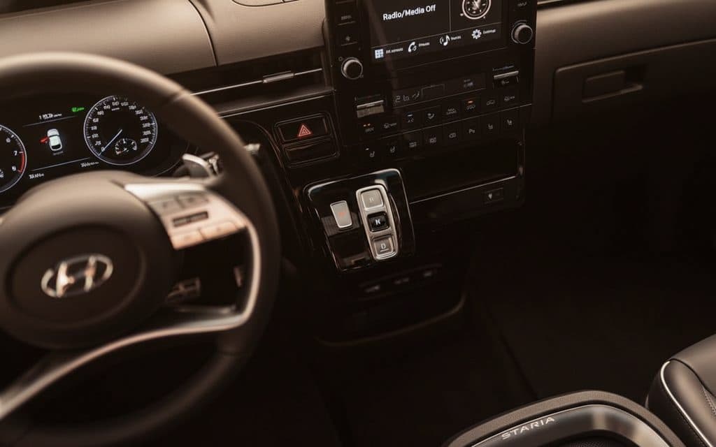 Hyundai Staria 2023 interior view showing trim – rental in Dubai