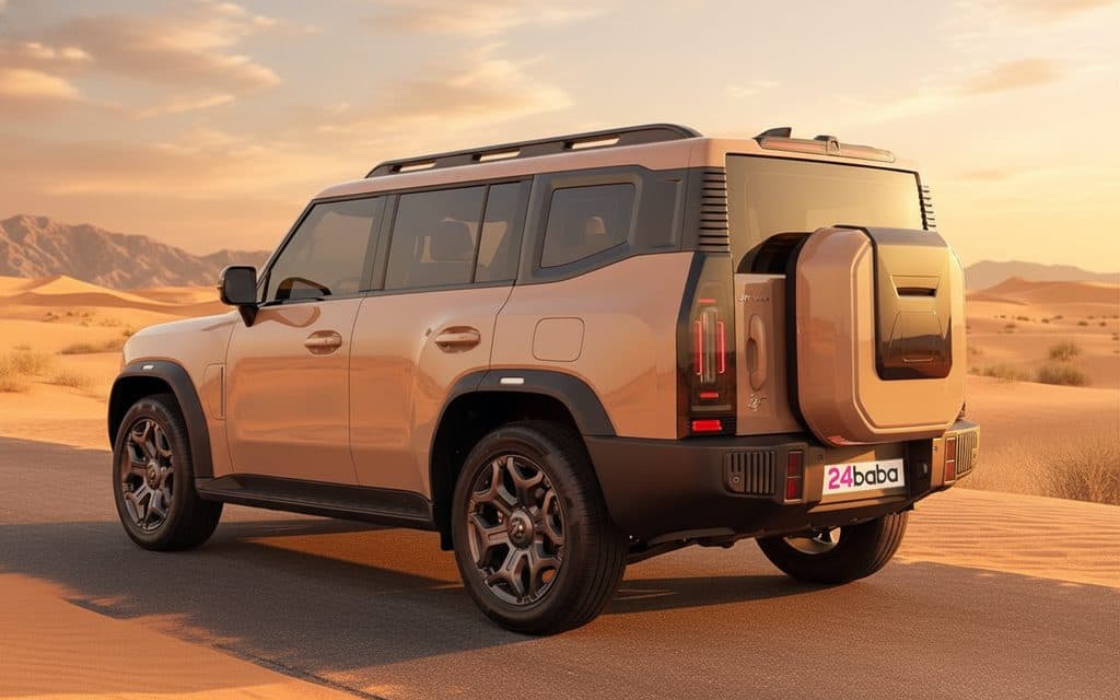 Jetour T2 2026 Beige parked outdoor scene – rental in Dubai