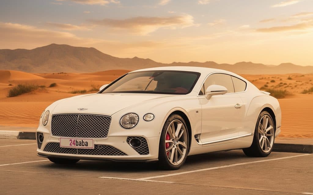 Bentley ContinentalGt Gtc 2022 White cover image – rental in Dubai