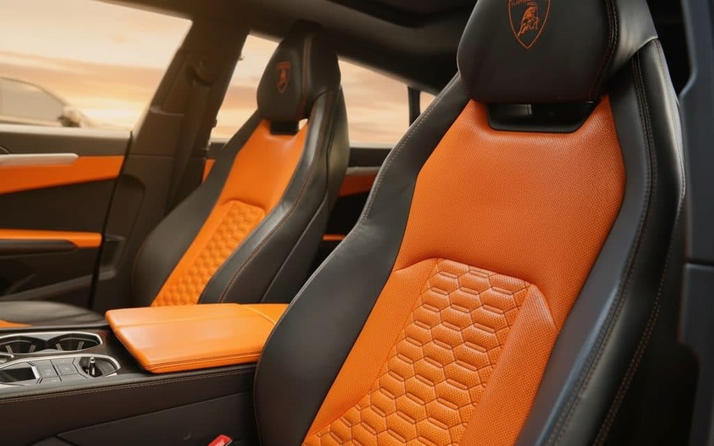 Lamborghini Urus 2022 leather seats and cabin – rental in Dubai