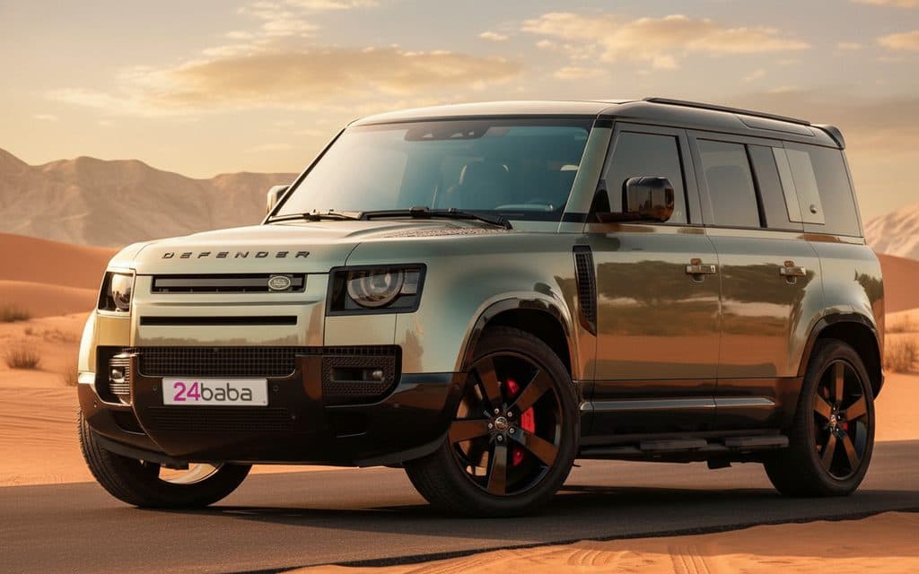LandRover Defender 2022 Silver cover image – rental in Dubai