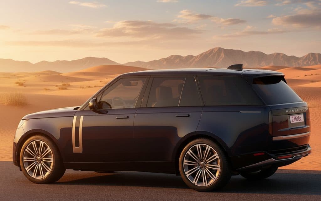 LandRover RangeRover 2023 Black side profile – rental in Dubai
