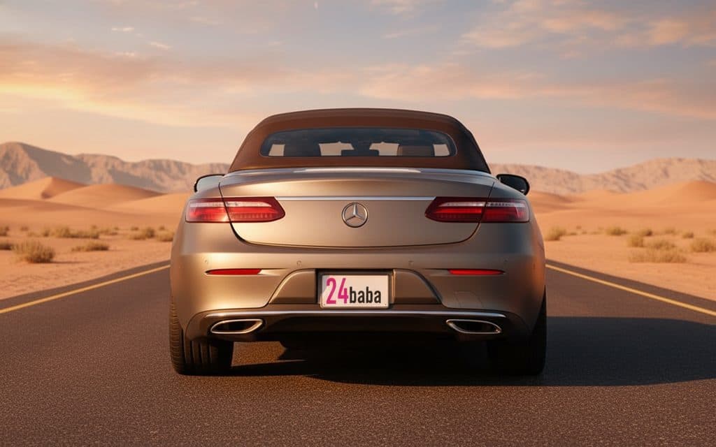 Mercedes E450 2020 Grey rear view showing taillights – rental in Dubai