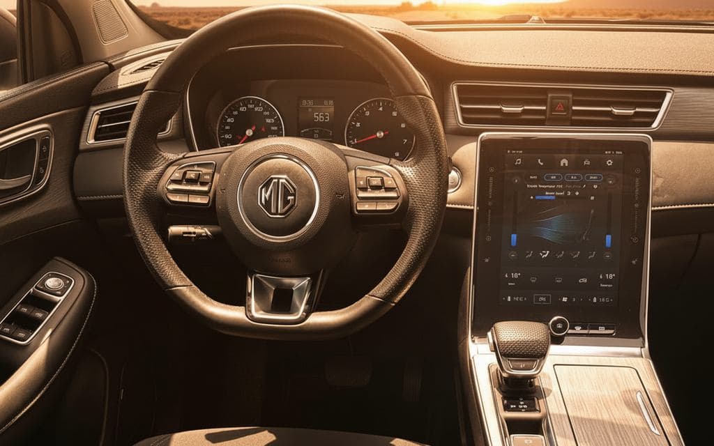 Mg Rx5 2023 interior view showing trim – rental in Dubai