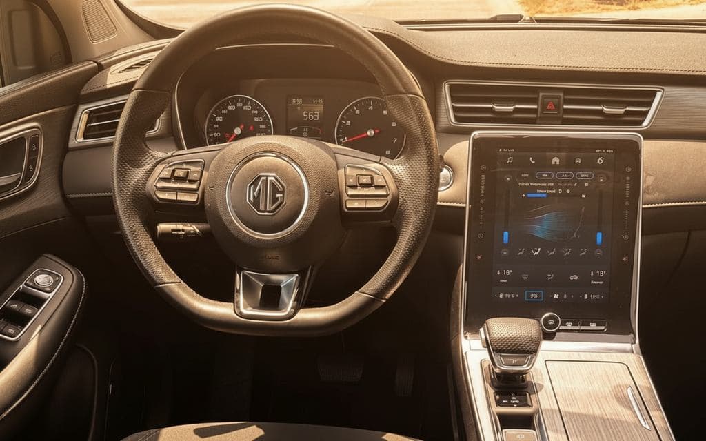 Mg Rx5 2023 interior view showing trim – rental in Dubai