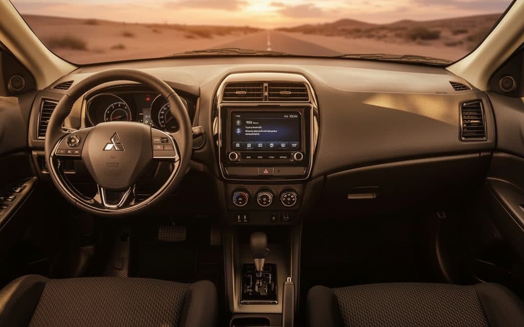 Mitsubishi Asx 2024 interior view showing trim – rental in Dubai