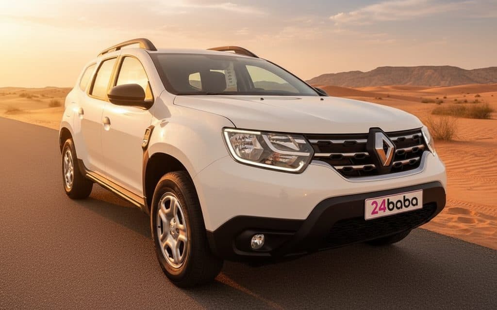 Renault Duster 2023 White cover image – rental in Dubai