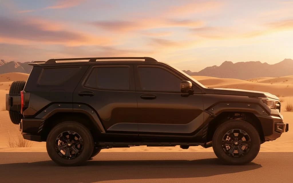 Tank 400 2024 Black side profile – rental in Dubai
