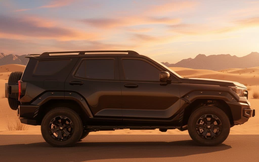 Tank 400 2024 Black side profile – rental in Dubai